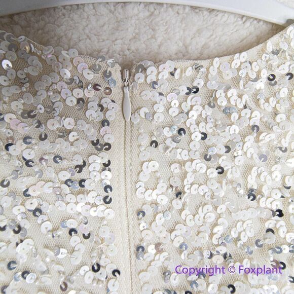 NEW Maya Deluxe Maya Bridal v neck maxi tulle dress with tonal delicate sequin 6 - Picture 12 of 16